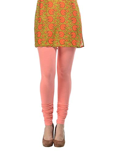 Image of Frenchtrendz Women's Cotton Spandex Stretchable Mid Rise Slim Fit Churidar Leggings Pull On