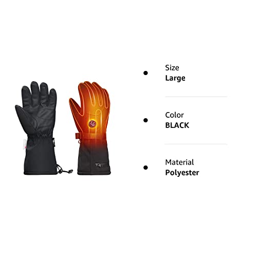 Velazzio Heated Gloves, Rechargeable 4800Mah Electric Heating Gloves For Men Women, Winter Thermal Warm Battery Gloves For Skiing Hunting Fishing Snowboarding (Large) #TOP7