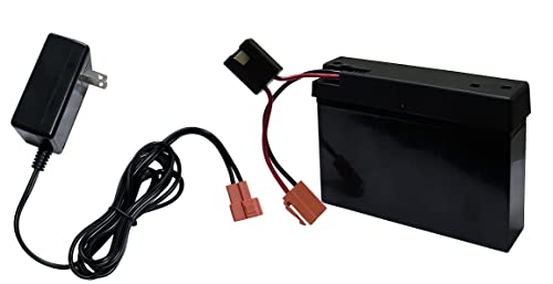 6V 7Ah Battery and Charger Combo Set for Rollplay for VW Bus for Ford Mustang for GMC Yukon for Denali Fire Rescue for Chevy Tahoe Police SUV Child Ride On Car