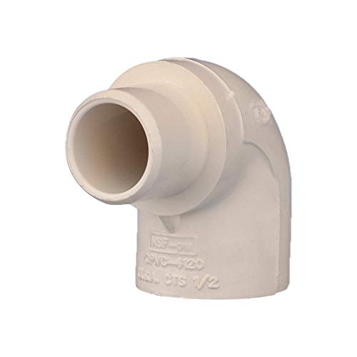 CHARLOTTE PIPE 1/2CTS CPVCSTREETELBOW90DEGREEHUBXSPIGOT HOT AND COLD WATER DISTRIBUTION (1 Unit Piece)