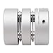 Baxnore Double Diaphragm Coupling High Precision Aluminum Alloy Wheel Hub Rustproof Stainless Steel Disc Shaft Connector for Servo Motors Stepper Motors CNC Machines Industrial Equ