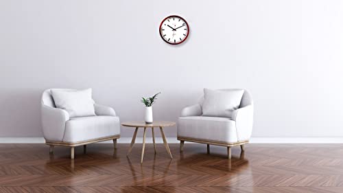 Horloge à Quartz Rouge Hermle Pendule Murale Salon pour Ambiance Chaleureuse - 4