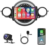 9 inch Android 13.0 Auto Radio for Mini Cooper R56 2007-2014,2+32G,Touchscreen Double Din mini Cooper Radio Radio with Carplay Android Auto Receiver WiFi GPS Navi Bluetooth + AHD Backup Camera Mic