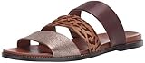 Naturalizer Womens Kellie Brown Leopard Slide Sandals 10 M