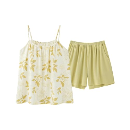 Pyjamas pour femmes ensemble d'été anti-transpiration en modal doux avec soutien-gorge