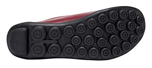 Image of Women's Slip-On Loafers, Comfortable Leather Walking Flats with Memory Foam Insole, Anti-Slip Casual Shoes for Work Office Driving
