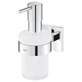 GROHE Start Cube Distributeur de Savon avec Support pour Salle de Bain, Fixations Cachées, A Coller avec GROHE QuickGlue ou à Visser, Chromé, 41098000 - 3