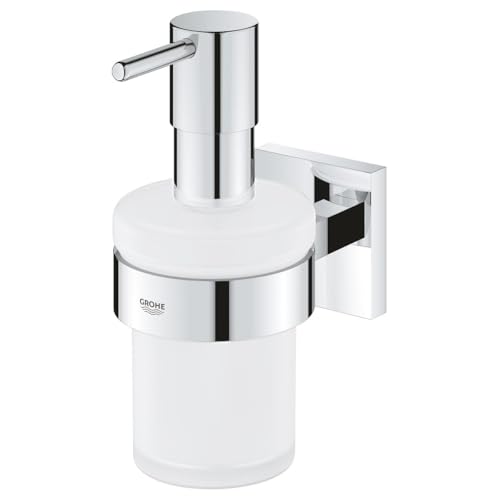 GROHE Start Cube Distributeur de Savon avec Support pour Salle de Bain, Fixations Cachées, A Coller avec GROHE QuickGlue ou à Visser, Chromé, 41098000 - 3