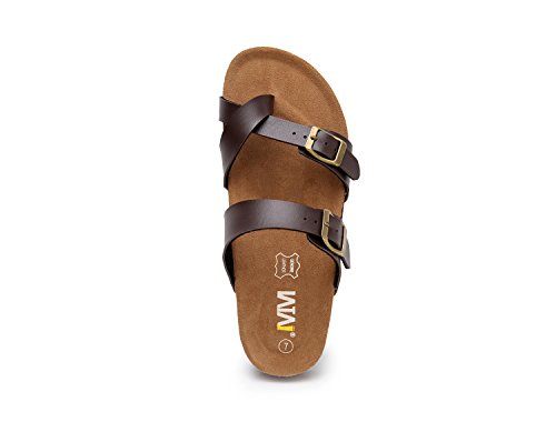 Wtw Men's Arizona Cork Footbed Sandals - Slip On Beach Slide Slipper Shoes With Adjustable Metal Buckle Strap For Men, Causal Style #TOP2