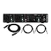 Arturia MiniFuse 2 USB-C Audio Interface Bundle with Knox Gear XLR and 1/4-Inch TRS Cables (Black) (4 Items)
