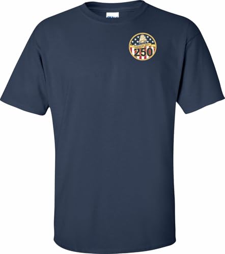 MilitaryBest U.S. Navy 250th Anniversary Front Left Chest Printed T-Shirt