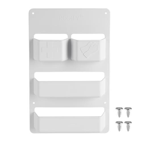 Xztrdi WC Serviceklappe Tür Organizer für Wohnmobil & Wohnwagen Kassettentoilette Tür Aufbewahrung PP Fächerregal für Abwassertank Klappe kompatibel mit Thetford Dometic & Fiamma (Weiß)