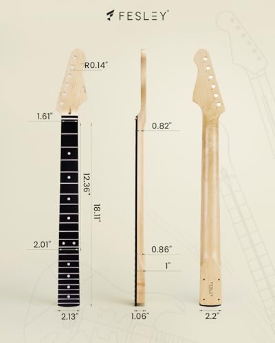 Fesley Diy Electric Guitar Kit With Mahogany Wood Body/Neck thumb #5