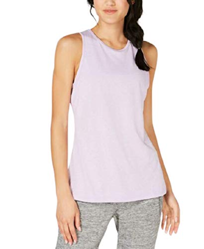 Ideology Heathered Keyhole-Back Tank Top Viola Dusk S