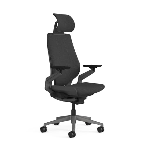 Image of Steelcase Gesture Office Chair - Ergonomic Work Chair with Wheels for Carpet - Comfortable Office Chair - Intuitive-to-Adjust Chairs for Desk - 360-Degree Arms (Medley Pepper - HR)