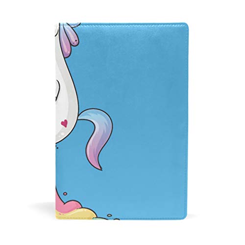 EZIOLY - Funda para libros de texto con diseño de unicornio de caballo, se adapta a la mayoría de libros de texto de tapa dura de hasta 8,7 x 5,8 pulgadas Fácil de aplicar. Lavado y reutilizable