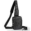 BROADREAM Sac à bandoulière avec Reißverschluss Lock & RFID-Blockierung, Petite Sacoche Poitrine Homme et femme, Sling Bag convient pour les épaules gauche et droite