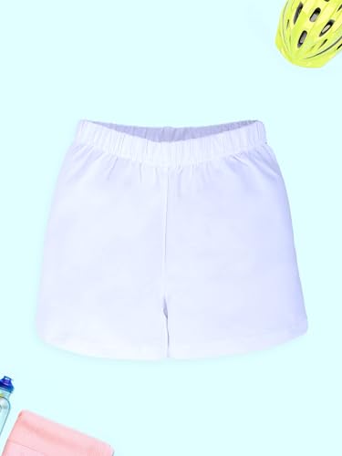 Image of KiddoPanti Girls Cycling Shorts Pack of 3 | Soft & Stretchy Cotton Spandex | Comfortable Fit with Elastic Waistband | Solid Colors Half Tights for Girls Inners