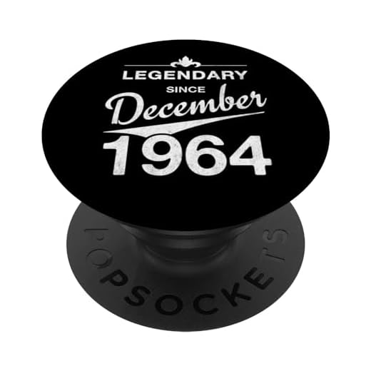 60 cumpleaños Nacido en Diciembre de 1964 Vintage 60 años PopSockets PopGrip Intercambiable
