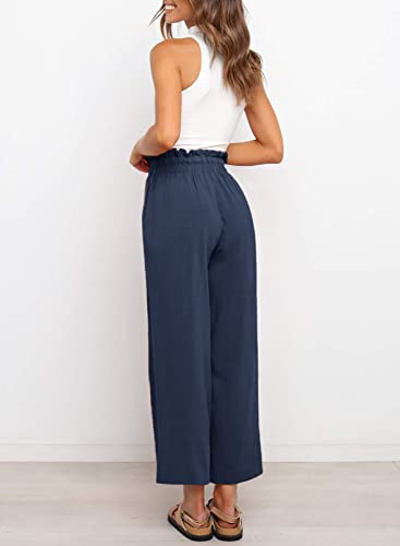 Dokotoo Womens Casual Elastic Waist Solid Comfy Jogging Jogger Pants with Pockets3