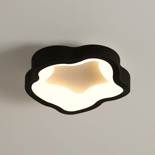 Elksdut Modern LED Ceiling Lights, Small Led Close To Ceiling Light Fixture, 12W Geometry Ceiling Lamp For Bedroom Hallway Aisle Corridor Light Lighting (Cool White, 6000K)