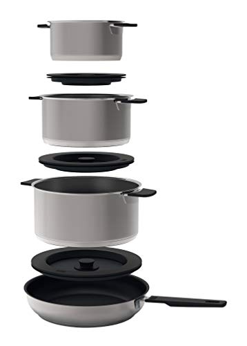 Kuhn-Rikon-Bateria-de-Cocina-Smart-Compact-Juego-de-3-Piezas-15L-16-Cm-30L-20-cm-y-5L-24-Cm-Acero-Inoxidable-1810-Tapa-Silicona-Apta-para-Todo-Tipo-de-Cocinas-Incluso-Induccion