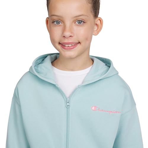 Champion Girls Sweatshirt Full Zip Up Fleece Hoody Sweatshirt Top Kids Clothes Light Blue thumb #2