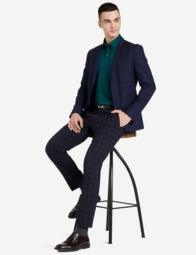 Image of Amazon Brand - Symbol Men's Solid Cotton Formal Shirt | Plain | Full Sleeve - Regular Fit (Available in Plus Size) (Wine + Bottle Green 42) (Combo Pack of 2)
