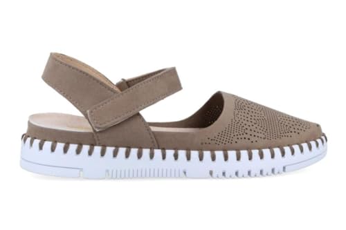 WALK & FLY Sandalias Planas Emma LC-10001 A5 en Taupe para Mujer - Mujer Color: Taupe Talla: 37