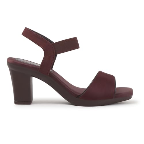 Image of Women's Stylish Black Block Heel Sandals - Comfortable Heels with Ankle Strap - Party, Office & Casual Footwear