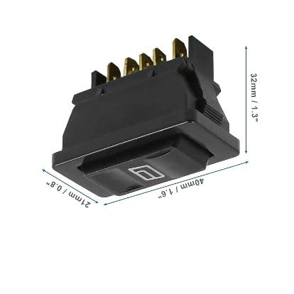 5 Pin Rocker Switches Set - 12V/24V Power Window & Door Lock Switch, Square LED Light, Set of 4pcs for Universal Automotive Applications