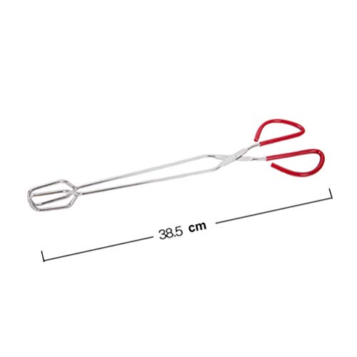 Hemoton Pinças de Churrasco Pinças de Carvão para Churrasco Pinças de Borracha Com Alça de Metal par