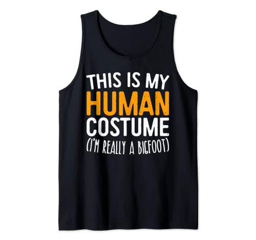 Camiseta This Is My Human Costume I'm Really A Bigfoot Camiseta sin Mangas