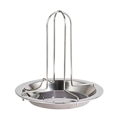 BUBEFSKD Soporte Vertical para Pollo Asador Plegable Vertical con Bandeja De Goteo Horno Rejilla Barbacoa Antiadherente Parrilla De Asado Parrilla Horno