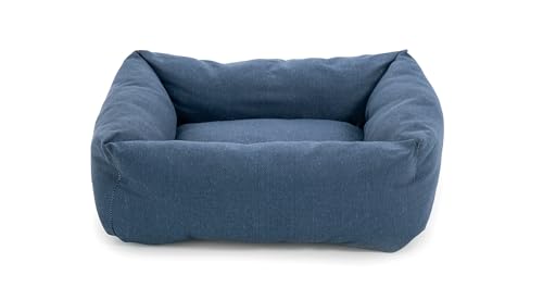 Record - Cuccia per Cani e Gatti Mono in Cotone, Colore: Blu, 40 x 35 x 12h cm. Lettino imbottito per animali a rapida asciugatura, morbido e accogliente. Cuscino rettangolare per cani e gatti.