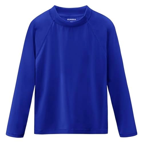 Image of Boys Rash Guard Swim Shirts Long Sleeve UPF 50+ Swimwear Toddler Kids Sun Protection SPF Water Surfing Swimming Shirts 0-16Y