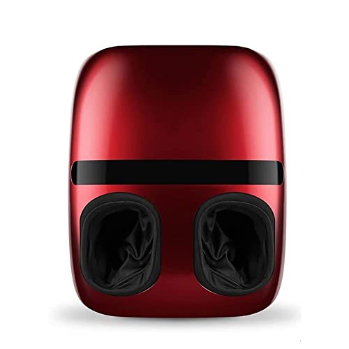 Masajeador de pies, masaje profundo por amasamiento, alivia la fatiga muscular y el dolor plantar, con múltiples niveles y ajuste de intensidad para uso en casa u oficina (Color: Rojo)