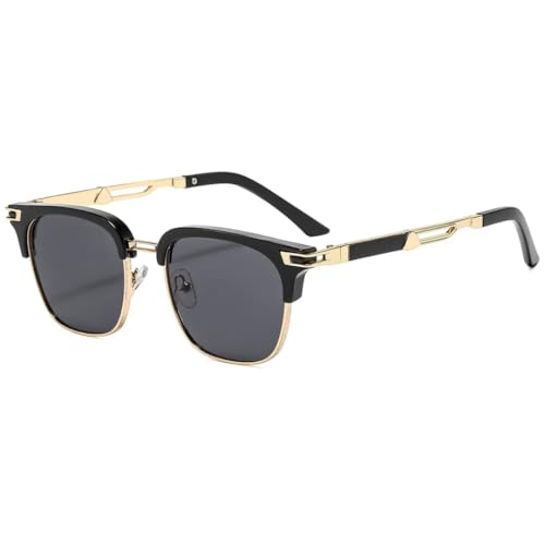 Lunettes de soleil vintage mixtes monture en métal retro verres teintés protection uv