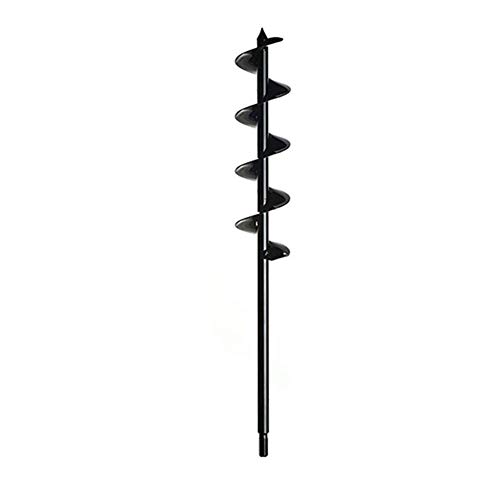 AVCRAY Auger Drill Bit, Garden Plant Flower Bulb Rapid Planter Umbrella Hole Digger for 3/8” Hex Drive Drill (2 x 18 inches)
