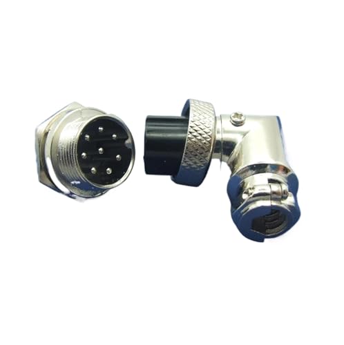 Fiche GX16 à 8 broches pour espace restreint avec raccordement coudé 16 mm