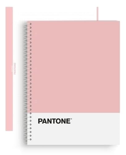 Block Escolofi Notebook Pantone Basic A4 80H Cuadric.5X5 90G Rosa. 5 Unidades