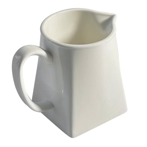 PEPLAYTAL Jarra De Porcelana Para Leche y Salsas Mini Vertedor Elegante y Funcional Para Café y Té Diseño Simple y Antiderrame Microondas Apta