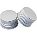 MEETOOT 16PCS 24mm Silver Threaded Rolled Edge Stamped Aluminium Cap with Gasket Suitable for Packaging Foodstuffs Daily Chemicals Industrial Reagents