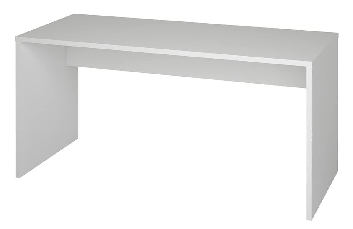 PEGANE Bureau Coloris Blanc - Hauteur 75 x Longueur 160 x Profondeur 68 cm