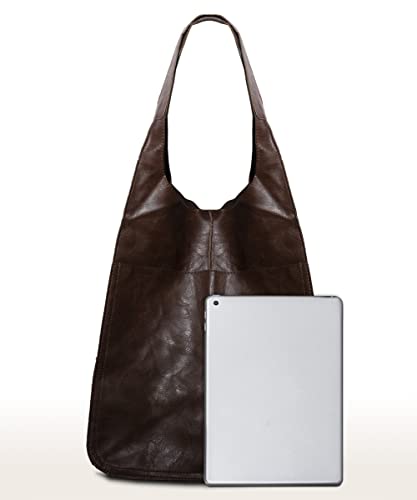 Bolso Hobo Grande de Cuero para Mujer miniatura 4