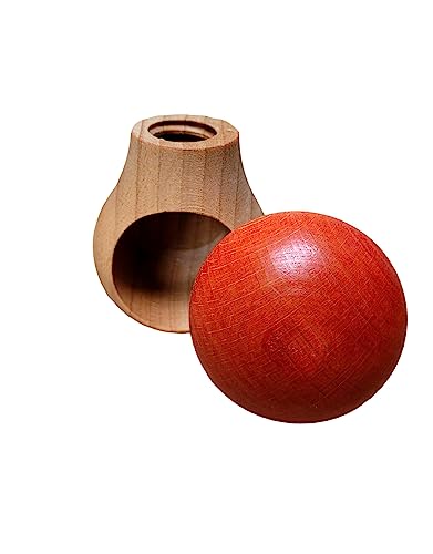 Wooden World Nutcracker made from natural beech wood - VERY SOLID - mushroom Red - Image 6