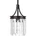 Progress Lighting P5320-20 Glimmer One-Light Mini-Pendant, Antique Bronze