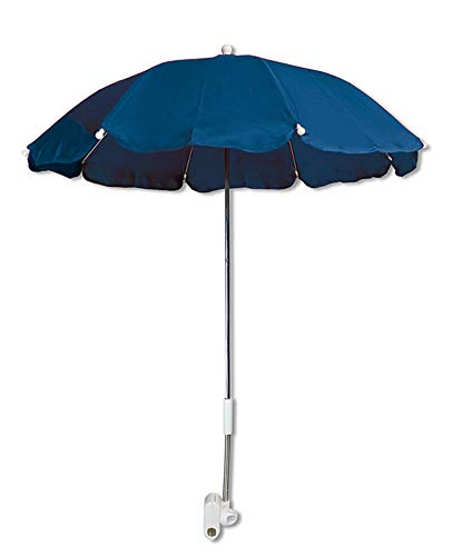 Vetrineinrete® Ombrellino per passeggino parasole universale ombrello Ø70 cm per carrozzina protezione dai raggi solari uv accessori per carrozzino blu C10