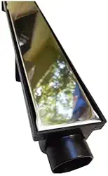 Ralo Linear 6x50 Oculto Invisível Inox Sifonado Contínuo - Preto