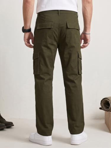 Image of Leriya Fashion Men Cargo Pants | 6 Pocket Cotton Cargo Joggers for Men | Loose Fit Stylish Pant with Pockets | Casual Baggy Trousers & Streetwear Lower (Available in Plus Size)